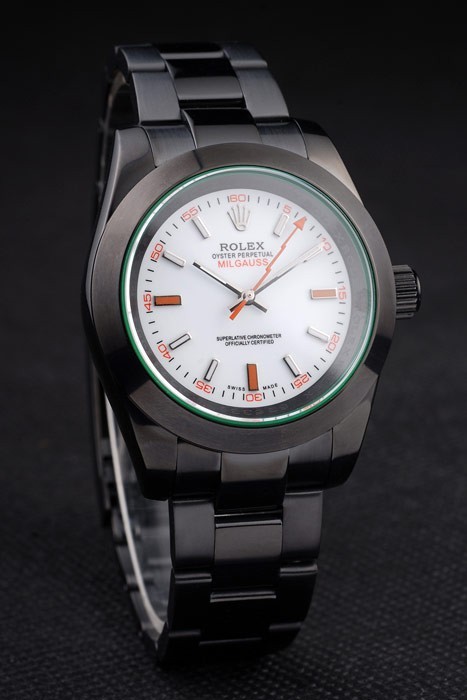 Rolex Milgauss matizado verde Pro-Hunter Dial Saphire Branco