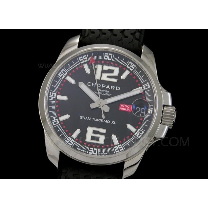 R plica Chopard Gran Turismo XL Rel gios mostrador preto caixa de